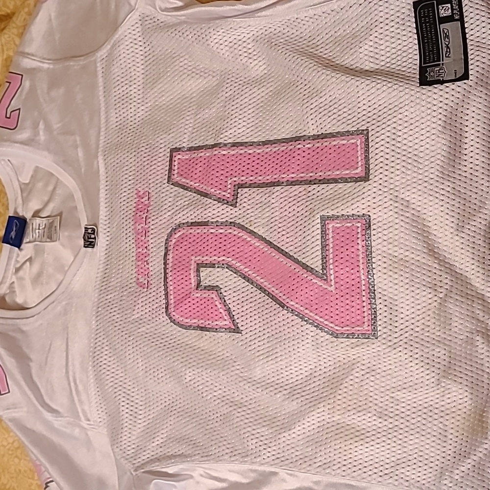 Reebok White Women's Mesh Jersey with Pink Number 21